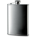 8 Oz. Stainless Steel Flask w/ Small Checkered Pattern